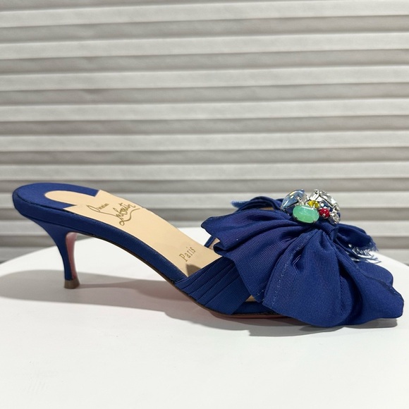 🌺CHRISTIAN LOUBOUTIN🌺 Marie Anne 55 Embellished Sandals Size: 35 - Picture 10 of 15